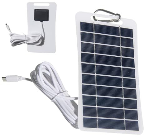 Ring Doorbell Solar Panel | 2W 5V Solar Panel for Phone Radio - USB Electrical Appliances Solar Charger, Adjustable Doorbell Solar Charging Panel for Mobile Phone Street Lights