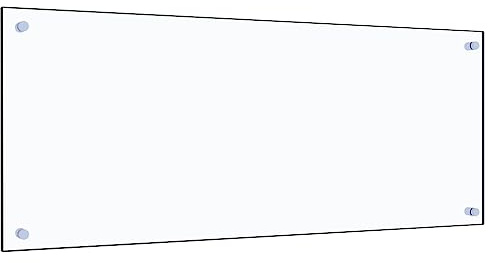 AUVYI Küchenrückwand aus Hartglas 100x40 cm Transparent Spritzschutz Glas Herd Spritzschutz Küche Glas Hinter Herd Küchen Wandschutz Glasplatte Küche