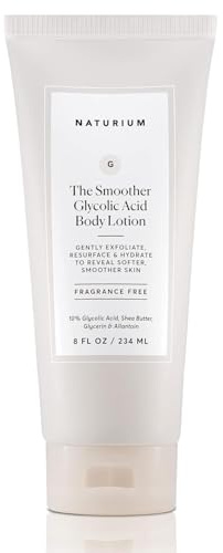 Naturium The Smoother Glycolic Acid Body Lotion, 234 mL | Moisturising & Exfoliating Cream, Shea Butter & Glycerin, For Rough & Dry Skin, Fragrance-Free, Vegan & Cruelty-Free