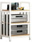 HiFi Rack phonoschrank HiFi Regal router schrank schallplatten regal schallplattenregal AV-Medienständer HiFi-Audioschrank bodenstehender Phonoschrank Mehrschichtiges bodenstehendes Hi Fi Rack(White b