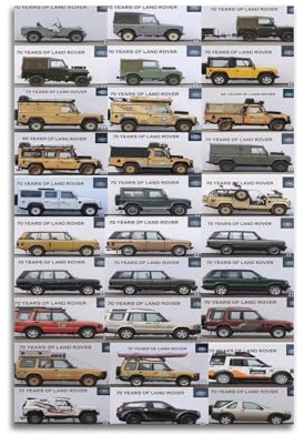 LKUHG SUV Offroad-Poster, Land Rover-Modelle, Evolution-Poster, dekorative Malerei, Leinwand, Wandposter und Kunstdruck, moderne Familienschlafzimmer-Dekoration, Poster, 30 x 45 cm