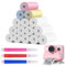 Furuising 15 Rollen Thermopapier Kinderkamera Weiß und Bunt, 57mm x 25mm Thermopapier für Kinder Sofortbildkameras, Thermodrucker Papier mit 3 Farbstiften für diy Instant Digital Camera