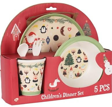 Set Pappa Natale In Melamina 5 Pezzi - Varzi il Natale dal 1956