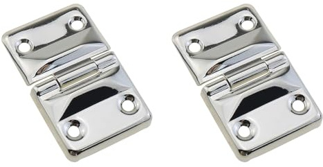 ZZHXSM 2PCS 44x27x5mm Silver Toolbox Suitcase Metal Hinges Butt Hinge for Mounting Drawer Box Jewellery Case Luggage Case