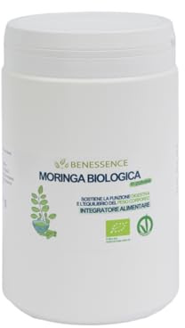 Benessence - Polvere di Moringa Biologica - 500g – Supporta la digestione e l’equilibrio del peso