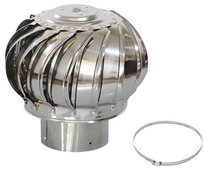 Generisch Dachventilator ohne Antrieb, Windturbinen, Dachboden-Entlüftungsventilator, geräuschlose Rotationsturbine, Kaminspinnerhaube, Dunstabzugshaube für Haus, Fabrik, Dachboden, Bauernhof, 110 mm