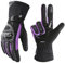 LPHFDCS Gants Moto Homologué Gants de Moto Chauds d'hiver, Coupe-Vent imperméables for Femmes, Gants d'équitation Roses for Motocross, Guantes Gants Moto(Purple,S)