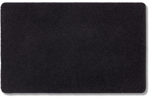 Fussmatte aussen & innen Made in Germany - Schmutzfangmatte strapazierfähig - Türmatte robust - Witterungsbeständige Fußmatte - 50x80 cm schwarz