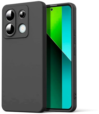 GAPlus For Xiaomi Redmi Note 13 Pro 5G/ Poco X6 5G Case, [Slim Fit] Liquid Silicone Shockproof Armour Protective [Soft Touch] Rubber Gel Phone Case Cover (Black)