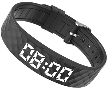 Yulokdwi Alarmarmband Für Personen Mit Tiefem Schlaf | Tragbare Armbanduhr mit leiser Timer Funktion - Vibration Einstellbarer Wecker Armband | Für Frauen und Männer und Kinder Senioren ältere
