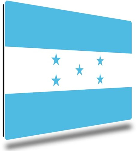 TRIOSK Kühlschrankmagnete Länderflaggen Magnet Flagge Honduras Länder Reise Souvenir Geschenk für Reiselustige Frauen Männer Weltenbummler Kühlschrank stark eckig groß 85x55 mm