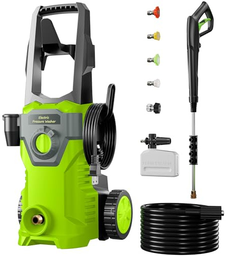 ETOOLAB Hochdruckreiniger 160 Bar, 450L/H, 4-in-1 Düse, Schaumkanone