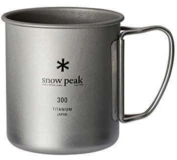 Snow Peak Taza de titanio de una sola pared (MG-142), color gris