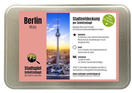 Stadtspiel Schnitzeljagd Berlin Mitte - Entdeckertour | Stadtrallye durch Berlin Mitte – ideales Erlebnisgeschenk für Touristen & Einheimische, perfekt für Teamevents