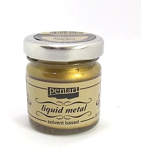 Zita's Creative Flüssiges Metall 30ml - antikgold. Metallfarbe, Bastelfarbe, Liquid Metal