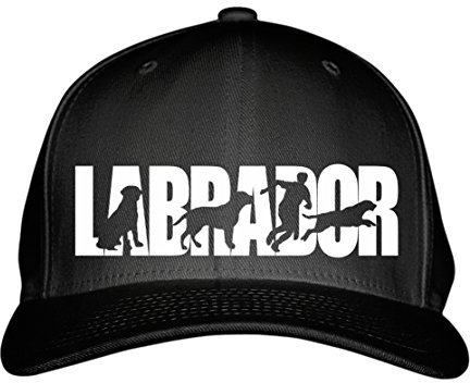 siviwonder Cap Labrador Jadghund Retriever Jäger Wasser Labby Hundesport HS Baumwoll Verstellbare 5 Panel Kappe Basecap Baseball Einheitsgröße Metallverschluss Hund Hundemotiv schwarz