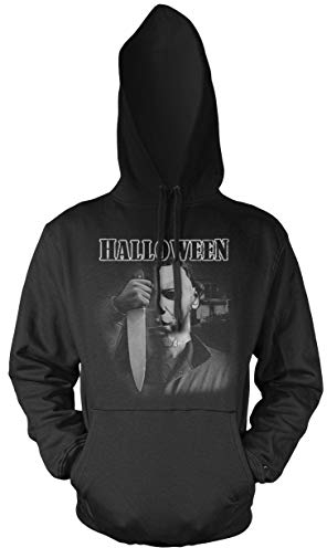 Uglyshirt89 Halloween Männer und Herren Kapuzenpullover | Kostüm Michael Myers Party Horror Kult | M4 (XXL, Schwarz)