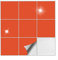 Kiwistar Fliesenaufkleber Orange Glänzend - 15 x 15 cm - 25 Stück - Klebefliesen Fliesenmuster Stickerfliesen Wandfliesen überkleben