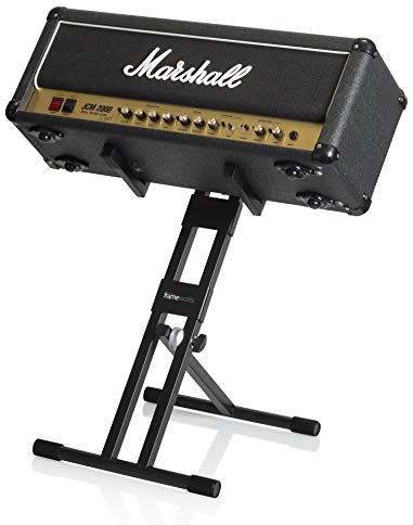 Gator Frameworks Soporte para amplificador de guitarra de perfil alto; perfecto para modeladores digitales y cabezales de amplificador (GFWGTRAMP200)