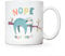 Nope not today sloth mug | for tea or coffee | comical sarcastic funny novelty joke present for women or men | gifting ideas for work colleagues friends relatives