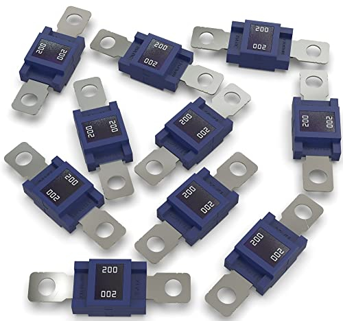 AUPROTEC Mega Hochstromsicherung Schraubsicherung 80A - 500A Auswahl: 200A Ampere blau, 10 Stück
