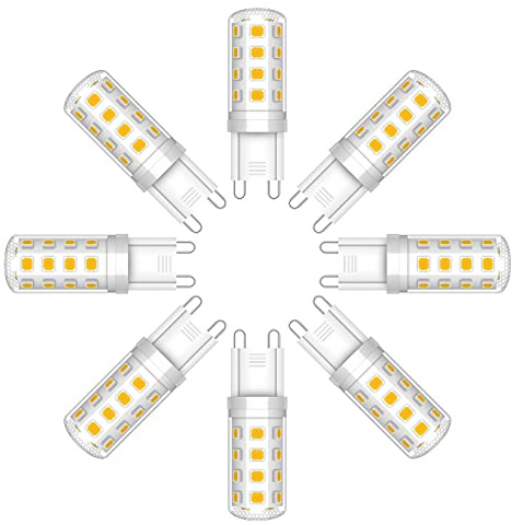 Klighten 8 Stück G9 LED Lampe 3W 330LM Warmweiß 3000K, Nicht Dimmbar | AC 220-240V, Ersatz Für Halogenlampe G9 30W, Kein Flackern, G9 LED Glühbirne für Kronleuchter, Wandleuchte, Deckenleuchte