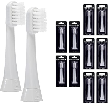 10x Megasonex Bürstenköpfe flat soft