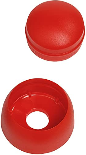 Schraubenabdeckung/Bolzenabdeckung rot, für Spielturm/Schaukel, Paket: 10 Stück (Rot)