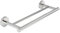 SAYAYO Porte-Serviettes de Salle de Bain Double Barres Anneau Porte Serviette Mural, Support Serviettes Chrome Poli en Acier Inoxydable SUS304 Fixé au Mur Longueur 40CM, EGYT4002-C