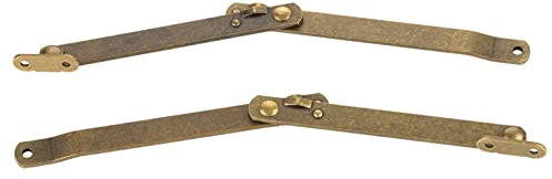 M-108AB Support de couvercle robuste en laiton antique pour bureau, coffre, coffre