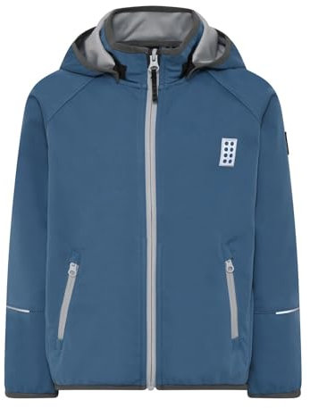LEGO Unisex Jungen Softshell 8.000 Wassersäule Atmungsaktiv Winddicht LWSeferit 200 Shell-Jacke, 612 Faded Blue, 116
