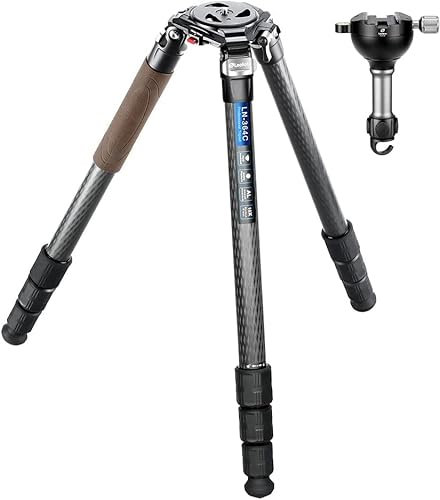 Leofoto LN-364C + YB-75LK 70mm Half Ball Leveling Adapter w Arca/RRS Compatible Clamp Systematic 75mm Bowl Tripod Legs Carbon Fiber CF