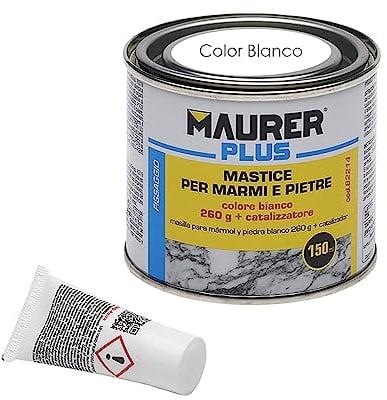 MAURER 14075085 Stucco per Marmo/Pietra 150 ml. Colore Bianco, Multicolore