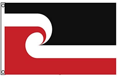 PinkDisplay Afrika-Flagge (Maori), 90 x 150 cm, farbige Ösen und Doppelstiche