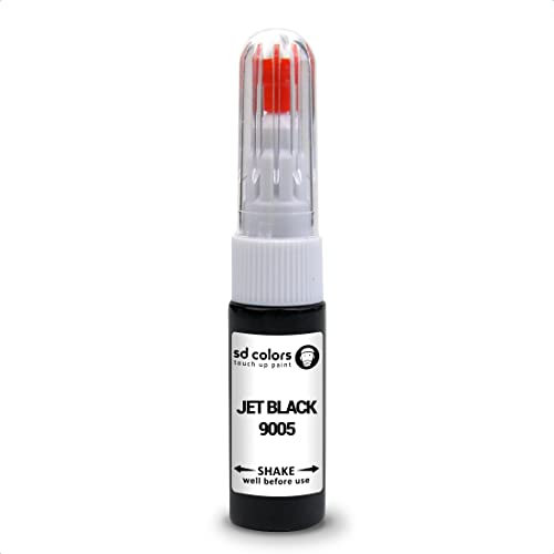 SD COLORS JET BLACK RAL 9005 New Touch Up Paint Pen 7ML REPAIR SCRATCH CHIP BRUSH