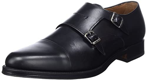 Lottusse Premium, Mocasín Monkstrap Hombre, Negro, 42.5 EU