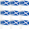 50 Stück kleine Schottland-Wimpelkette, Handflagge, St. Andrews Day, schottische Fans, Sport, winkende Flagge, Fußballfans, Festivals, Feiern, Partys, Paraden, 14 x 21 cm