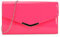 UShopUK Borsa a mano a tracolla in pelle verniciata da sposa in tinta unita, Rosa fucsia, medium