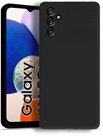 KRUSKY Liquid Silicone Case for Samsung Galaxy A14 4G/5G, Soft Gel Rubber Anti-scratch Shockproof Slim Full Body Protection Phone Case Cover Compatible with Samsung Galaxy A14 4G/5G (Black)