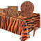 37 Stück Tigerdruck Geschirrset,Tierdruck Party Pappteller 22,9 cm Servietten Tischdecke Dschungel Safari Partygeschirr Set für Babyparty Geburtstag Party Tier Thema PartyZubehör
