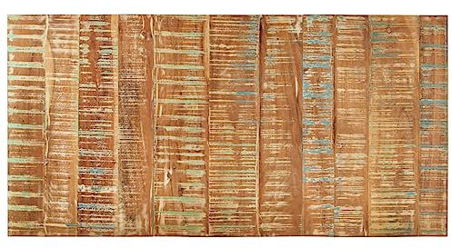 Homgoday Tischplatte rechteckig 60 x 120 cm 15-16 mm Recyclingholz, Esstisch, Küchentisch, Gartentisch, Outdoor-Tische