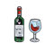 Wine Time Brooch Cartoon Funny Bottle Glass Enamel Lapel Pin Cup Brooch Pin Women Girls Men Fashion Enamel Pin Clothes Party Dress Accessories Jewelry Dainty Gift
