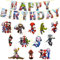 Chukua 14PCS Spider Geburtstag Dekoration, Spidey Bunting Girlande Hängende Deko, Gute zum Geburtstag Banner, Happy Birthday Spider Banner Dekoration für Kinder Spidey Thema Party Deko