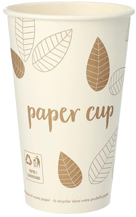 PAPSTAR pure 50 Trinkbecher| aus 100% Pappe 0,4 l | kann über Altpapier entsorgt werden | für Heiß- und Kaltgetränke | Für Catering, Party und Büro
