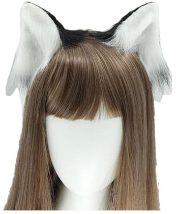 JCTRRJ 1 Pcs Netter Rand Clip Plüsch Tier Ohr Stirnband Handgemachte Simulation Tier Ohr Haarclip, Für Mädchen Damen Kostüm Parteien Deko, Katzenohren, Cat Ears, Katzenohren Haarreif, Katzen Ohren