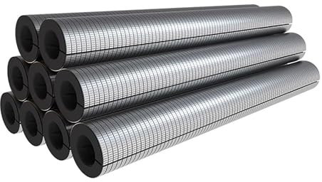 Tubature In Schiuma Autoadesivo Guaina Isolante Termico Foglio Alluminio Tubo Isolante Per Tubi Dell'Acqua Aria Condizionata Tubi Antigelo/Ignifugo Lunghezza 0.9/0.95m ( Misurare : ID27mm*10mm*90cm )