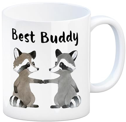 speecheese Bruder und Kumpel Kaffeebecher mit Spruch Best Buddy - Keramik, 300 ml, Einzigartiges Geschenk für deinen Best Buddy