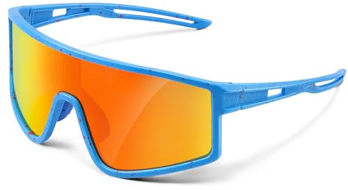 konqkin Polarisiert Sportbrille Herren-Fahrradbrille Damen-Sonnenbrille Herren-Sunglasses Men-Schnelle Brille-Rennrad Brille，lfd