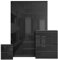 Blisswood High Gloss Bedroom Furniture Set 3 Piece Bedroom Set With High Gloss 3 Door Wardrobe & 4 Drawer Chest of Drawer + 2 Drawer Bedside Table Cabinet for Bedroom Storage Furniture Set (Black)