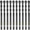 10 Pcs 8mm Masonry Drill Bits Set, Carbide Concrete Drill Bits for Brick, Stone, Concrete, Tile, Ceramic, Porcelain, Glass, Plastic, Wood and More, Quick Change 6mm Hex Shank, with Sturdy Case